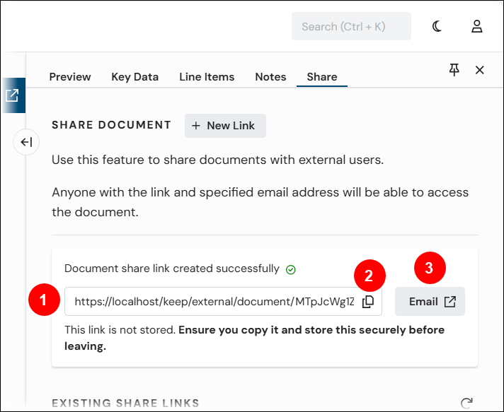 How to share a secure link.